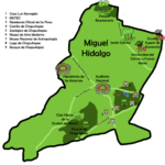 Mapa Delegación Miguel Hidalgo en Ciudad de México